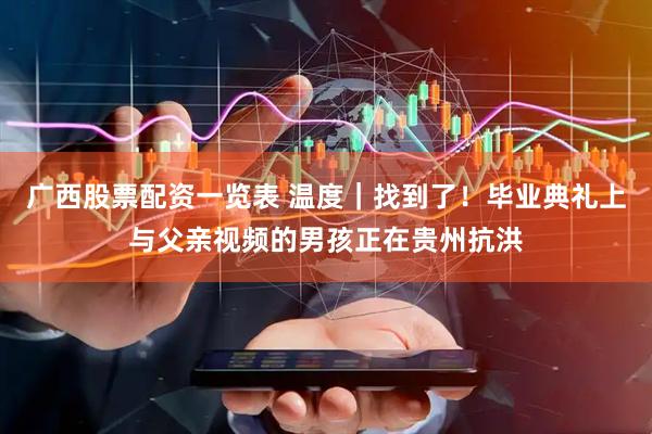 广西股票配资一览表 温度｜找到了！毕业典礼上与父亲视频的男孩正在贵州抗洪